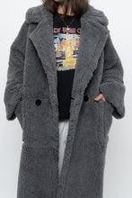 Load image into Gallery viewer, Modern x Grey Faux Fur Teddy Trench (XS-M)