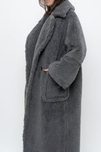 Load image into Gallery viewer, Modern x Grey Faux Fur Teddy Trench (XS-M)