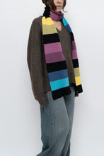 Load image into Gallery viewer, Vintage x Colourful Striped Knit Scarf