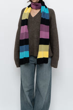 Load image into Gallery viewer, Vintage x Colourful Striped Knit Scarf