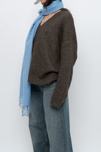 Load image into Gallery viewer, Vintage x Baby Blue Pure Wool Lightweight Scarf