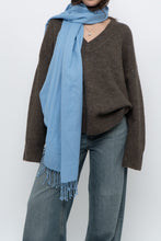 Load image into Gallery viewer, Vintage x Baby Blue Pure Wool Lightweight Scarf