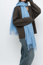 Load image into Gallery viewer, Vintage x Baby Blue Pure Wool Lightweight Scarf