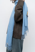 Load image into Gallery viewer, Vintage x Baby Blue Pure Wool Lightweight Scarf