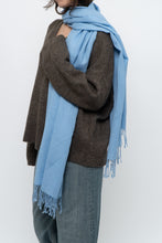 Load image into Gallery viewer, Vintage x Baby Blue Pure Wool Lightweight Scarf