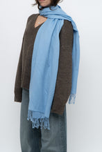 Load image into Gallery viewer, Vintage x Baby Blue Pure Wool Lightweight Scarf