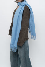 Load image into Gallery viewer, Vintage x Baby Blue Pure Wool Lightweight Scarf