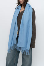 Load image into Gallery viewer, Vintage x Baby Blue Pure Wool Lightweight Scarf