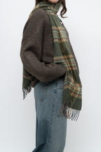 Load image into Gallery viewer, Vintage x Made in Ireland x Green Plaid Wool Scarf