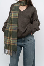 Load image into Gallery viewer, Vintage x Made in Ireland x Green Plaid Wool Scarf