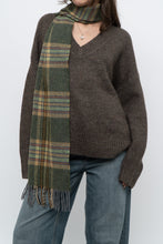Load image into Gallery viewer, Vintage x Made in Ireland x Green Plaid Wool Scarf