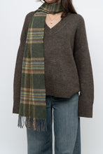 Load image into Gallery viewer, Vintage x Made in Ireland x Green Plaid Wool Scarf