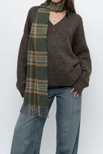 Load image into Gallery viewer, Vintage x Made in Ireland x Green Plaid Wool Scarf