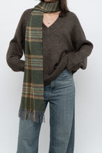 Load image into Gallery viewer, Vintage x Made in Ireland x Green Plaid Wool Scarf