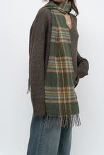 Load image into Gallery viewer, Vintage x Made in Ireland x Green Plaid Wool Scarf
