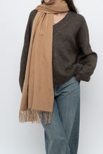 Load image into Gallery viewer, Vintage x Tan Cashmere-blend Scarf