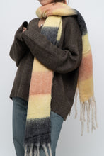 Load image into Gallery viewer, Modern x Yellow, Peach Chunky Soft Knit Scarf