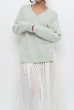 Load image into Gallery viewer, vince x pale green pure cashmere sweater (xs-m)