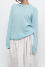 Load image into Gallery viewer, Modern x light blue pure cashmere sweater (XS-M)