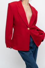 Load image into Gallery viewer, vintage x made in canada x braemer pure wool red blazer (xs-m)