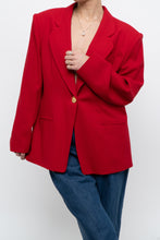 Load image into Gallery viewer, vintage x made in canada x braemer pure wool red blazer (xs-m)
