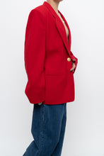 Load image into Gallery viewer, vintage x made in canada x braemer pure wool red blazer (xs-m)