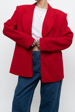 Load image into Gallery viewer, vintage x made in canada x braemer pure wool red blazer (xs-m)