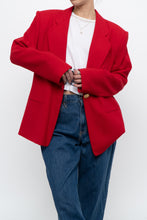 Load image into Gallery viewer, vintage x made in canada x braemer pure wool red blazer (xs-m)