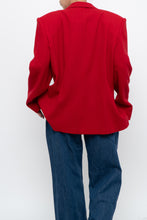 Load image into Gallery viewer, vintage x made in canada x braemer pure wool red blazer (xs-m)