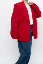 Load image into Gallery viewer, vintage x made in canada x braemer pure wool red blazer (xs-m)