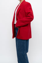 Load image into Gallery viewer, vintage x made in canada x braemer pure wool red blazer (xs-m)