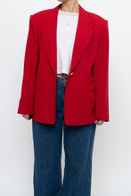 Load image into Gallery viewer, vintage x made in canada x braemer pure wool red blazer (xs-m)