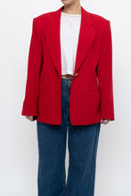 Load image into Gallery viewer, vintage x made in canada x braemer pure wool red blazer (xs-m)