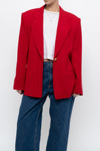 Load image into Gallery viewer, vintage x made in canada x braemer pure wool red blazer (xs-m)