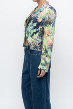 Load image into Gallery viewer, vintage x cropped patterned blazer (xs, s)