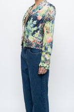 Load image into Gallery viewer, vintage x cropped patterned blazer (xs, s)