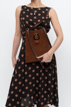 Load image into Gallery viewer, Vintage x Made in Italy x Tan Genuine Suede Crossbody