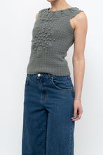 Load image into Gallery viewer, HOSS x Teal Raised Knit Vest (XS, S)