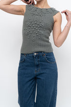 Load image into Gallery viewer, HOSS x Teal Raised Knit Vest (XS, S)