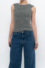 Load image into Gallery viewer, HOSS x Teal Raised Knit Vest (XS, S)