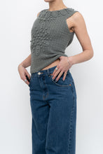 Load image into Gallery viewer, HOSS x Teal Raised Knit Vest (XS, S)