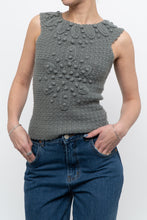 Load image into Gallery viewer, HOSS x Teal Raised Knit Vest (XS, S)