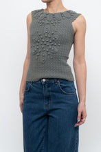 Load image into Gallery viewer, HOSS x Teal Raised Knit Vest (XS, S)