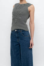 Load image into Gallery viewer, HOSS x Teal Raised Knit Vest (XS, S)