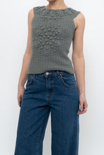 Load image into Gallery viewer, HOSS x Teal Raised Knit Vest (XS, S)