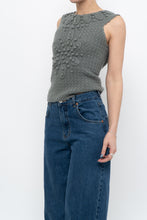 Load image into Gallery viewer, HOSS x Teal Raised Knit Vest (XS, S)