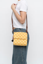 Load image into Gallery viewer, Vintage x DOONEY &amp; BOURKE Yellow Canvas, Leather Monogram Crossbody