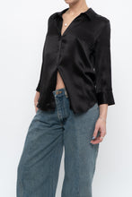 Load image into Gallery viewer, LAGENCE x Black Silk Beaded Blouse (XS, S)