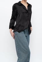 Load image into Gallery viewer, LAGENCE x Black Silk Beaded Blouse (XS, S)