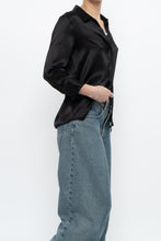 Load image into Gallery viewer, LAGENCE x Black Silk Beaded Blouse (XS, S)